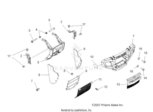 Body, Front Bumper And Mounting - A08dn50af/as/aw/az (49atvbumper08sp500) Schematic