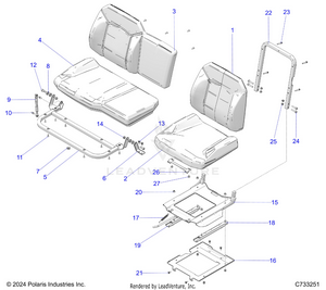 Body, Seat Asm. And Slider - R25rry99as/bs/al/bl/ap/bp/a9/b9/af/bf/ak/bk (c733251) Schematic