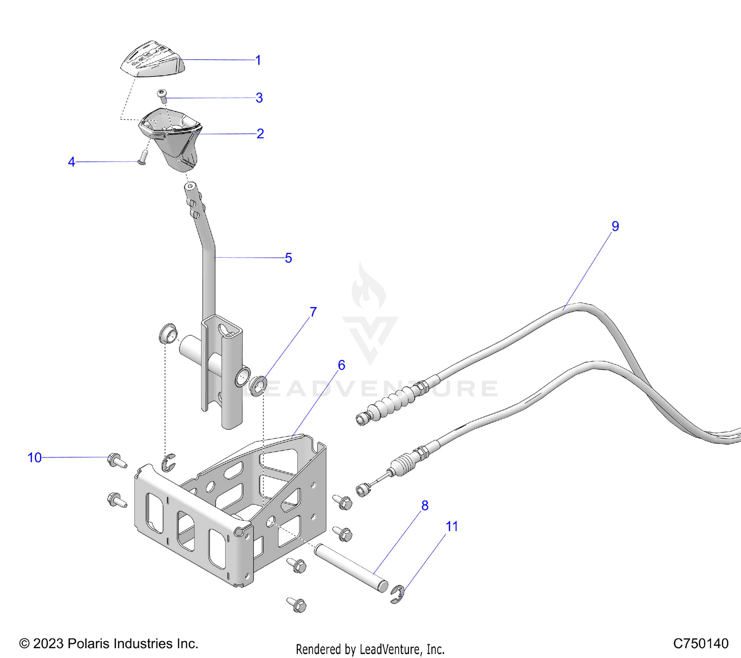 DRIVE TRAIN, GEAR SELECTOR - Z26RPP2KBL (C750140)