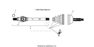 Front Drive Shaft (6x6) - R05rf50aa/ab (4995359535b09) Schematic