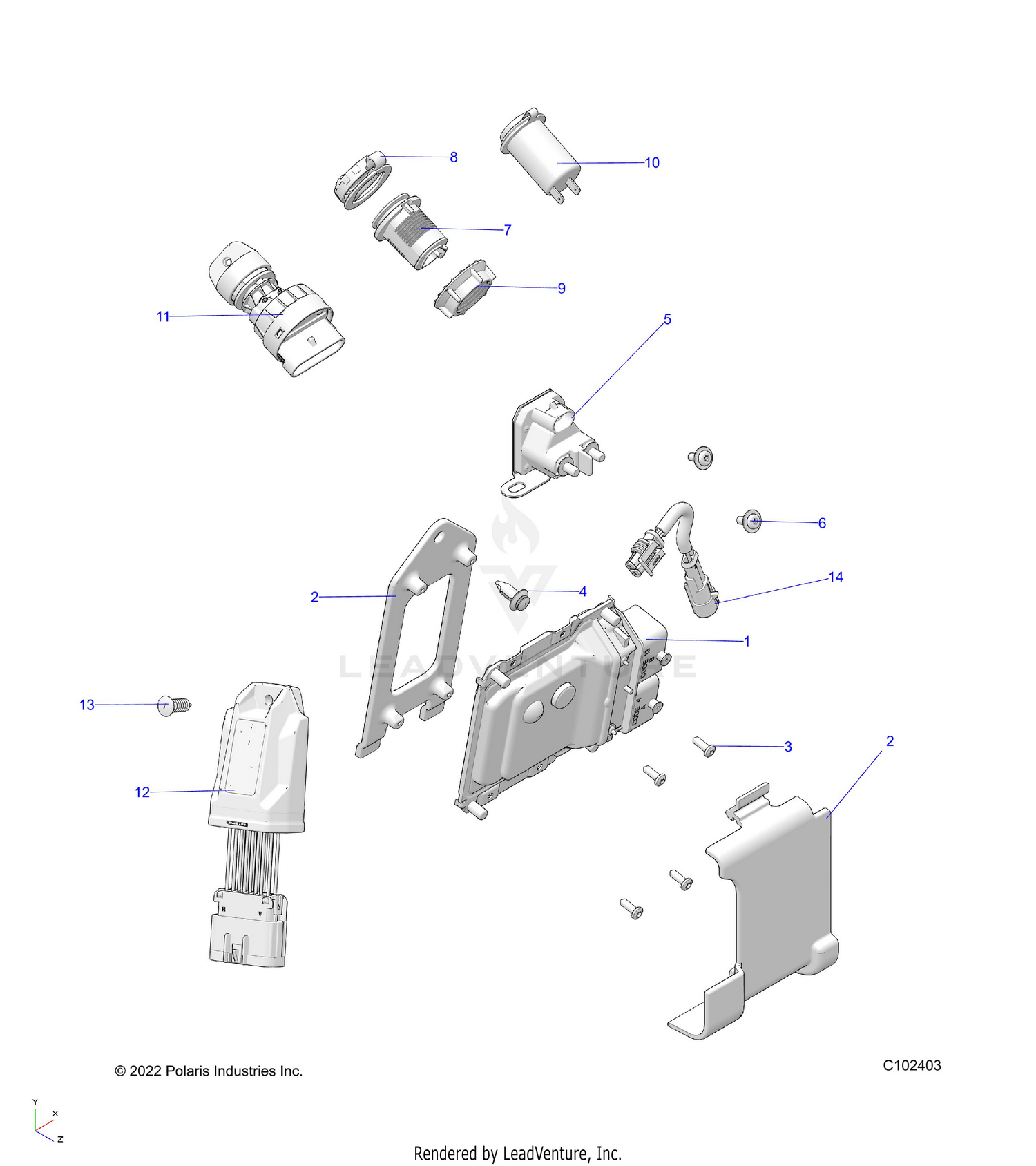 ELECTRICAL, SWITCHES, SENSORS and ECM - A26SEE57P8 (C102403)
