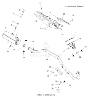 Engine, Exhaust - A09cl76aa (49atvexhaust096x6) Schematic