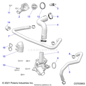 Engine, Waterpump And Bypass - R22t6e99a9/ag/an/b9/bg/bn (c0703903) Schematic