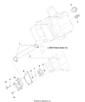 Engine, Water Pump - R12rh45ag/ah/ar (49rgrwaterpump10) Schematic