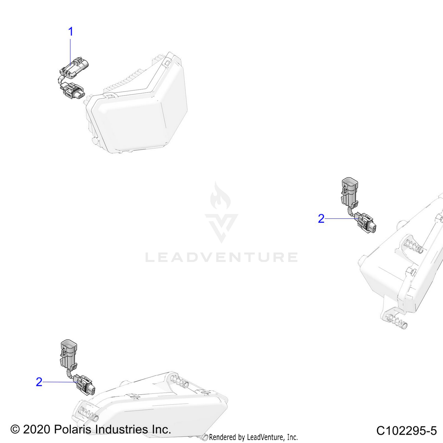 ELECTRICAL, HEADLIGHT HARNESS JUMPER - A26SEZ57AB/BB (C102295-5)