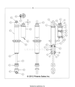 Suspension, Front Shock (7043917) - R13jt9efx (49rgrshockfrt7043917) Schematic
