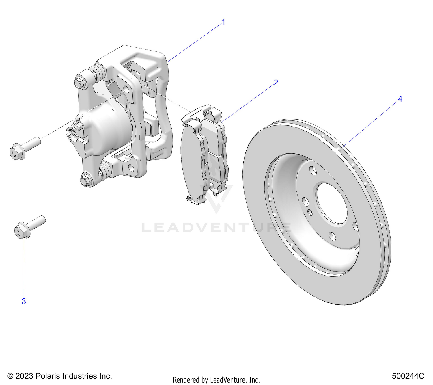BRAKES, CALIPER, FRONT - T26AATGD/HD (500244C)