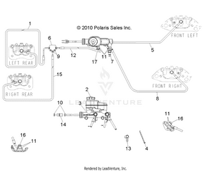 Brakes, Lines And Master Cylinder - R10wh76ag/ah/ar/av/wy76aw/az (49rgrbrakelines10800crew) Schematic
