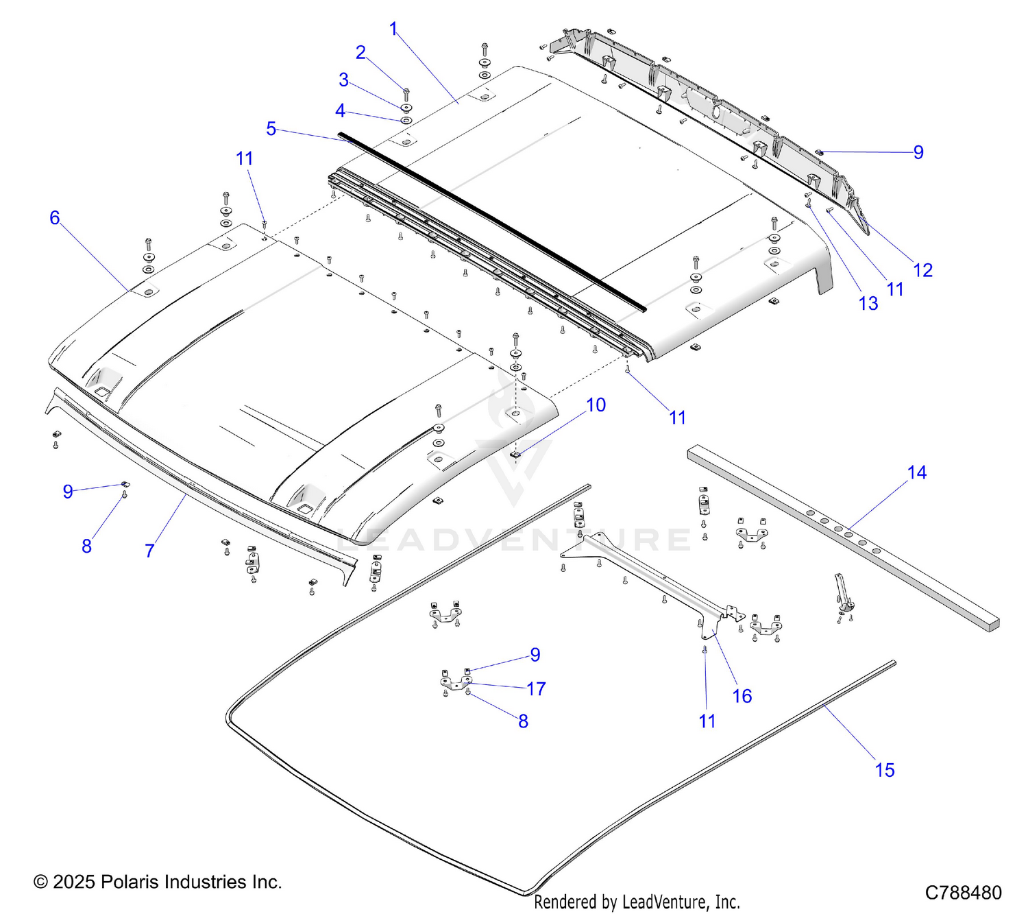 BODY, ROOF - R26X6T1RBL (C788480)