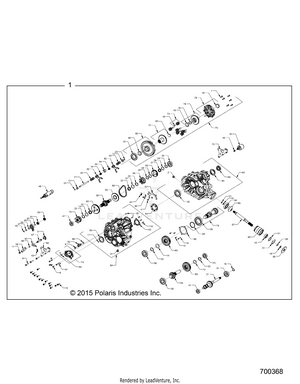 Drive Train, Main Gearcase Internals - R16rta/rte/rtm/rtu87 All Options (700368) Schematic