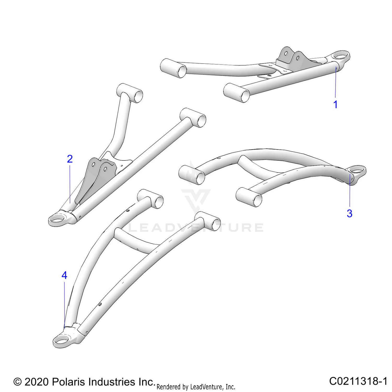 SUSPENSION, FRONT A-ARMS - A26SXR95AG (C0211318-1)