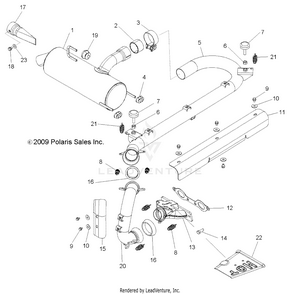 Engine, Exhaust System - R10vh76 All Options/vy76az (49rgrexhaust10rzr) Schematic