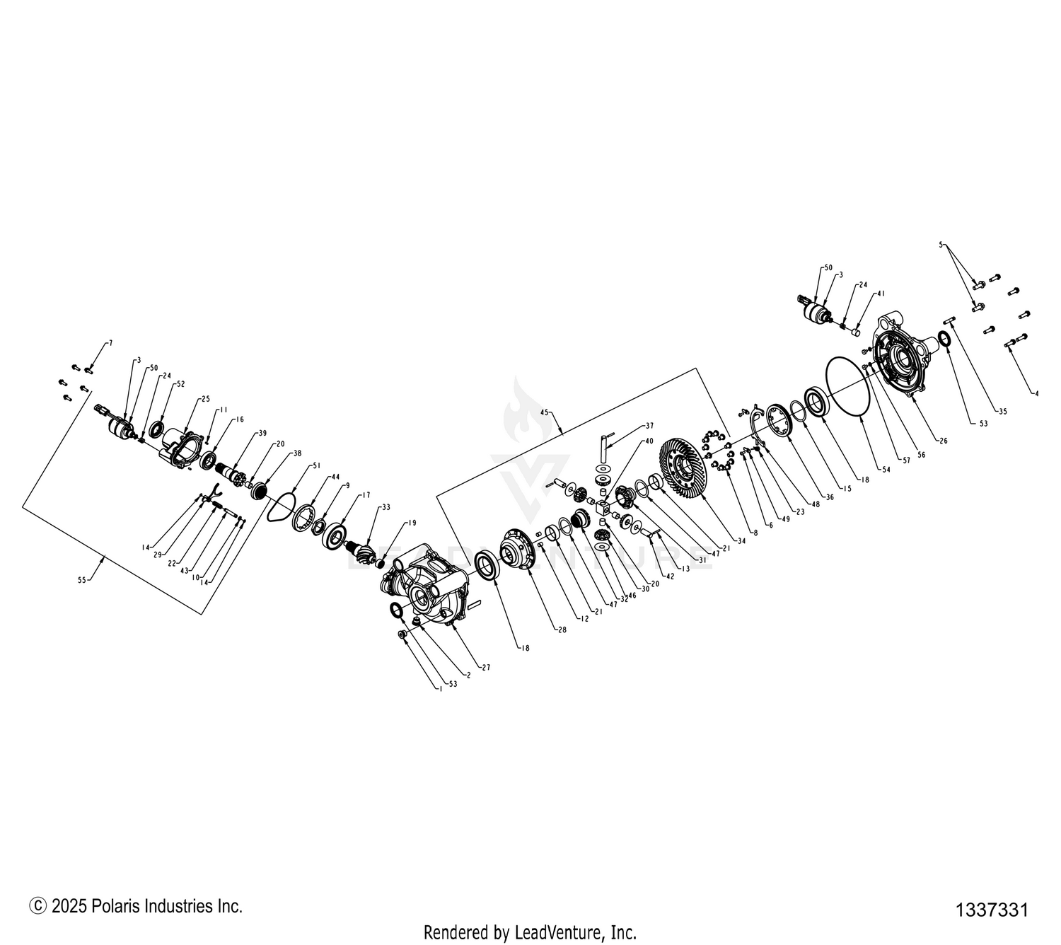 DRIVE TRAIN, GEARCASE INTERNALS, FRONT - Z26RRE2KAL (1337331)
