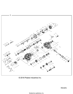 Drive Train, Main Gearcase Internals - R17rhe99au (701474) Schematic