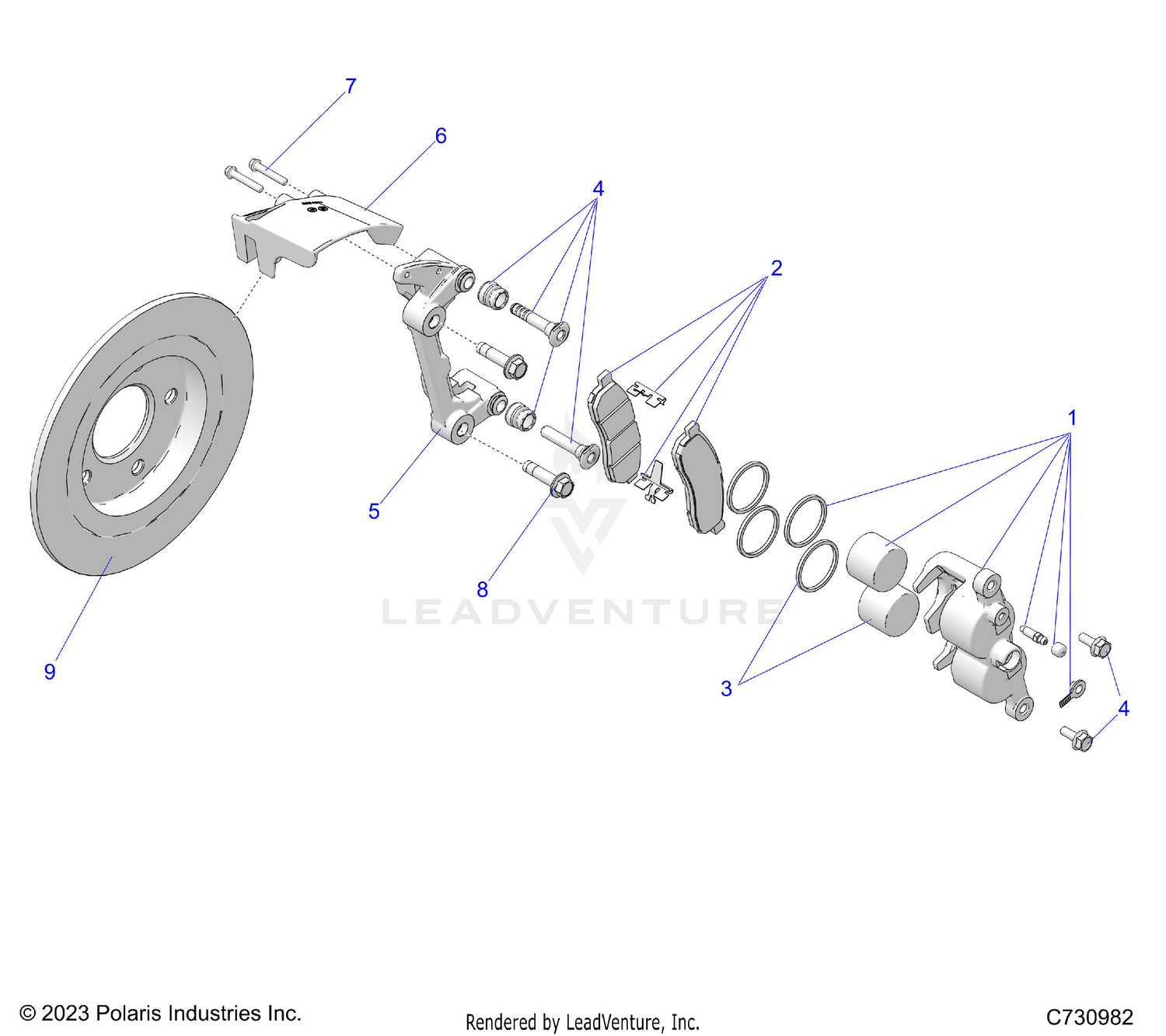 BRAKES, FRONT CALIPER - R26X6N1RBB (C730982)