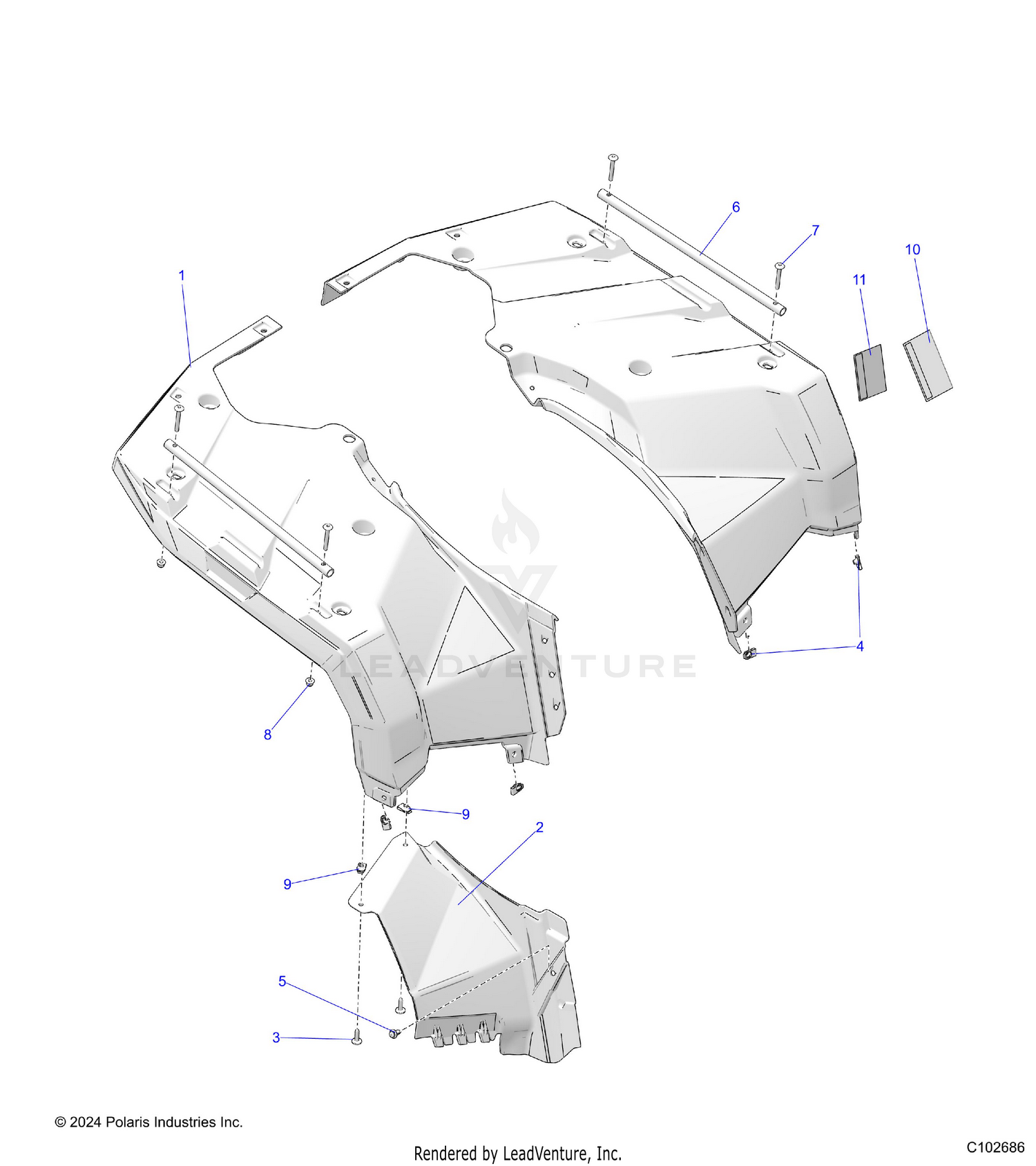 BODY, REAR CAB - A26SHY57AL/AS (C102686)