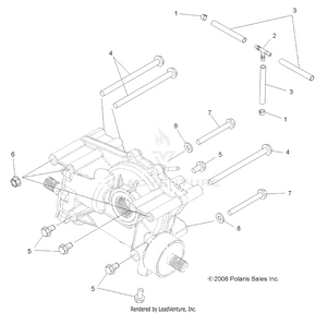 Drive Train, Mid Gearcase Mounting - A09cl76aa (49atvgearmidmtg096x6) Schematic