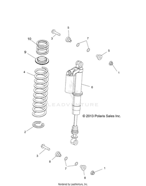 Suspension, Rear Shock Mounting - Z14vh7eaj/eal (49rgrshockmtgrr14800rzr) Schematic