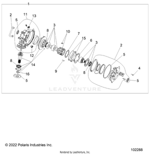 Drive Train, Front Gearcase - A25shy57al/an (102288) Schematic