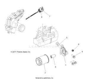 Engine, Oil Filter And Dipstick - R12vh57ad (49rgroilfilter12rzr570) Schematic