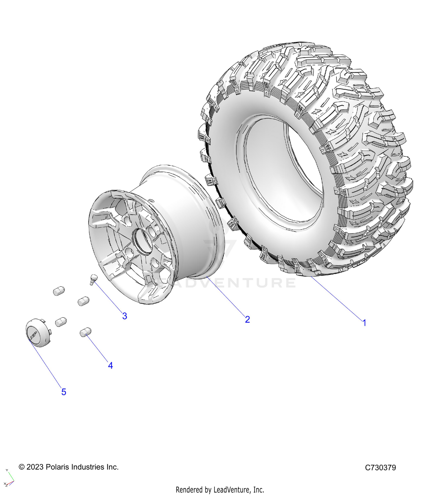 WHEELS, REAR - R26RRU99A9/AH/AS/B9/BH/BS (C730379)