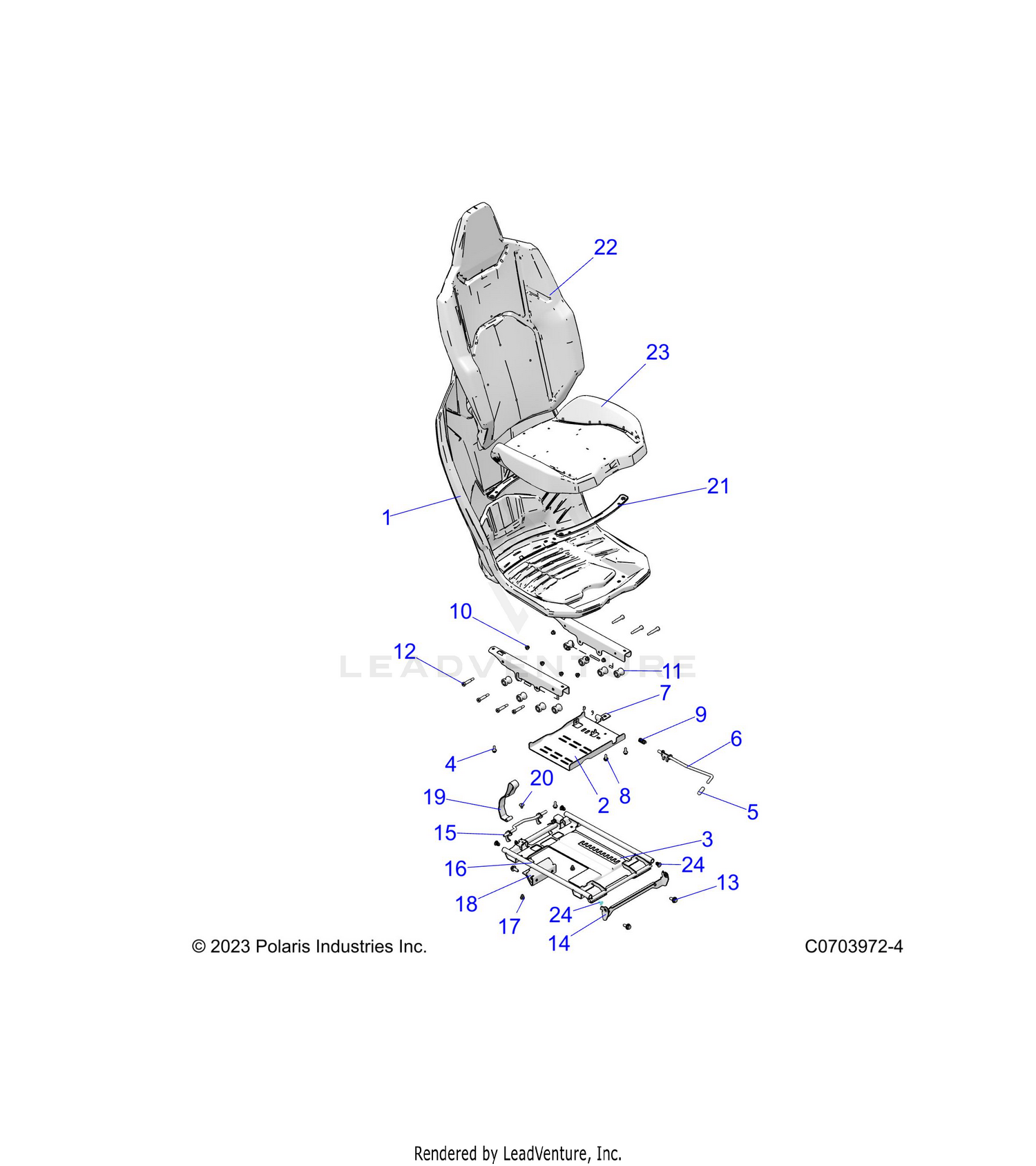BODY, SEAT ASM. AND SLIDER - Z26NEX99A4/B4/A6/B6 (C0703972-1)