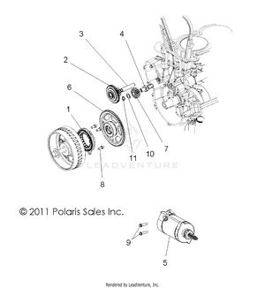 Engine, Starter And Drive - R12jt87ab/ad/as/aw/9eaw (49rgrstartingmtr12rzrxp900) Schematic