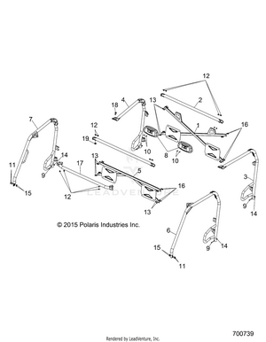 Chassis, Cab Frame - R16rda57a1/b1 (49rgrframe11800crew) Schematic