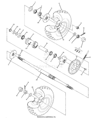 Rear Wheel Drive Assembly (4916341634017a) Schematic