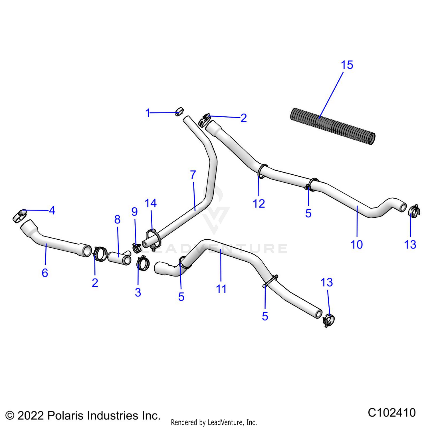 ENGINE, COOLING SYSTEM, HOSES - A26SEA50B1/B4 (C102410)
