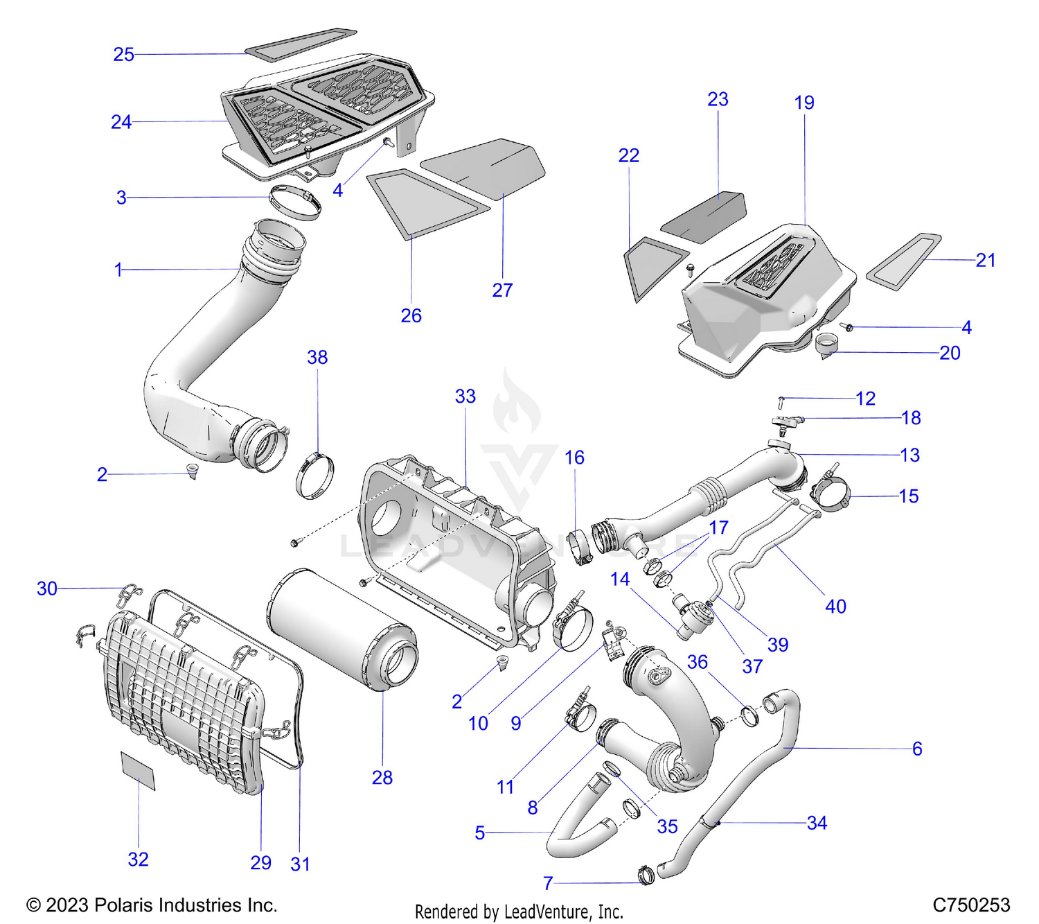 ENGINE, AIR INTAKE SYSTEM - Z26S4D92AN/AH/BN/BH (C750253)