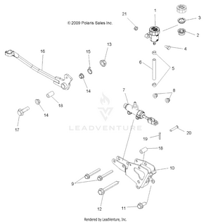 Brakes, Brake Pedal And Master Cylinder - A12zn8efk/efo (49atvbrakefoot10speps550) Schematic