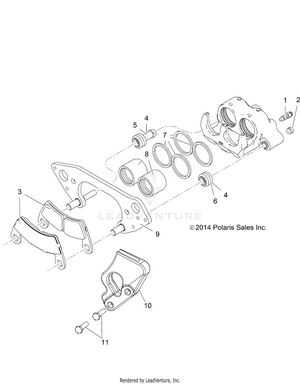 Brakes, Front Caliper - R16raa76aa/aj (49rgrcaliper156x6) Schematic