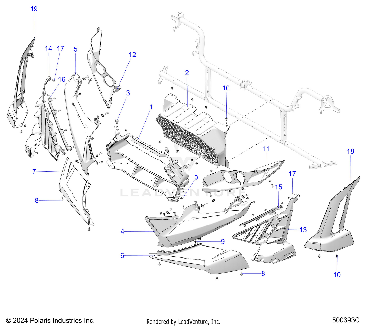 BODY, FRONT FASCIA  (CANADA) - T26AAFGB/HB (500393C)