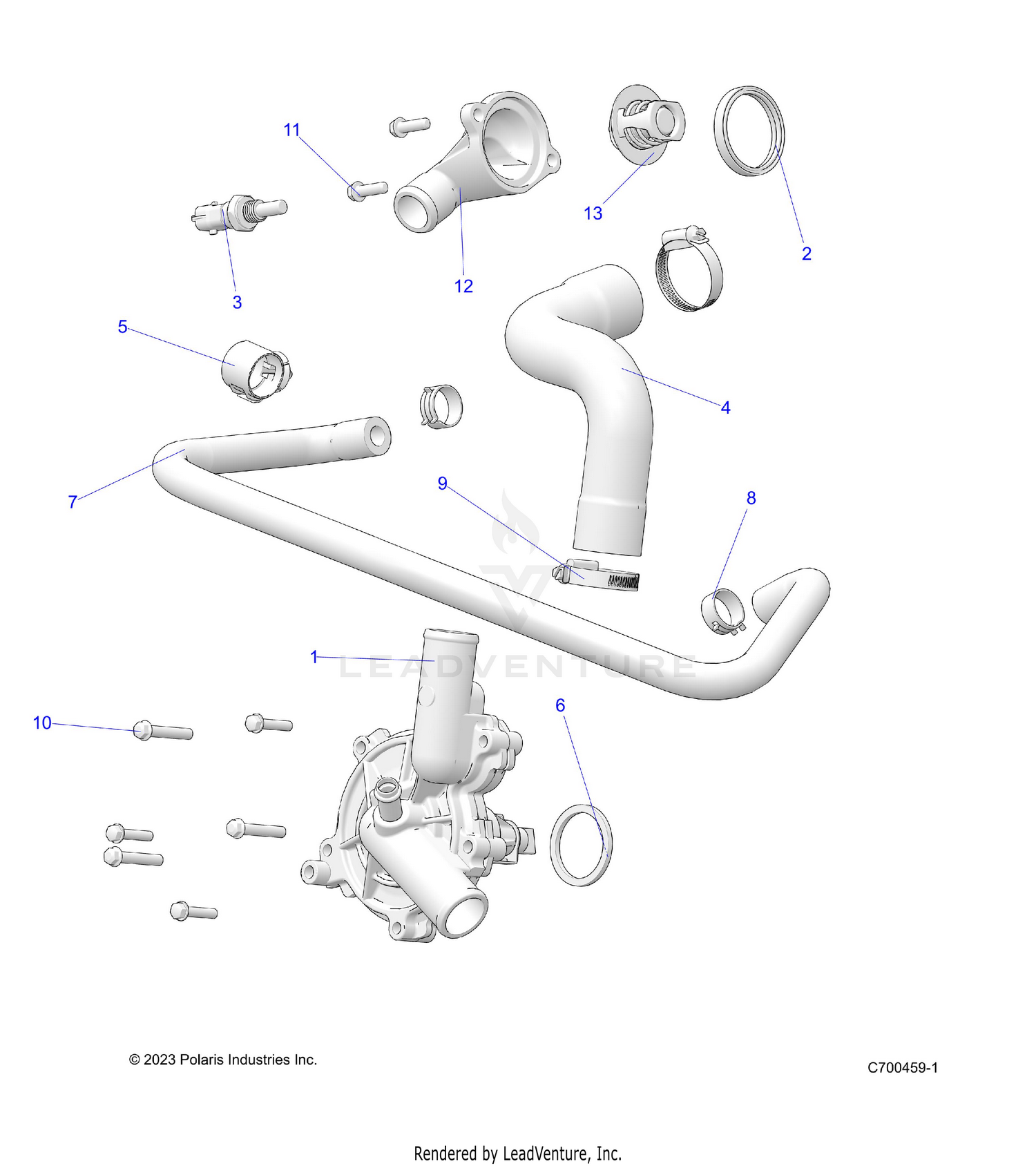 ENGINE, WATERPUMP & BYPASS - R26RRV99AK (C700459-1)