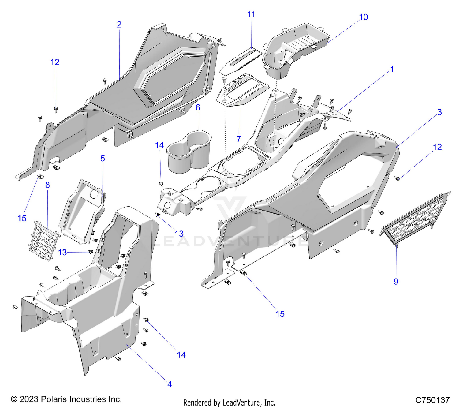 BODY, CENTER CONSOLE - Z26S4E92A4/B4/A6/B6 (C750137)