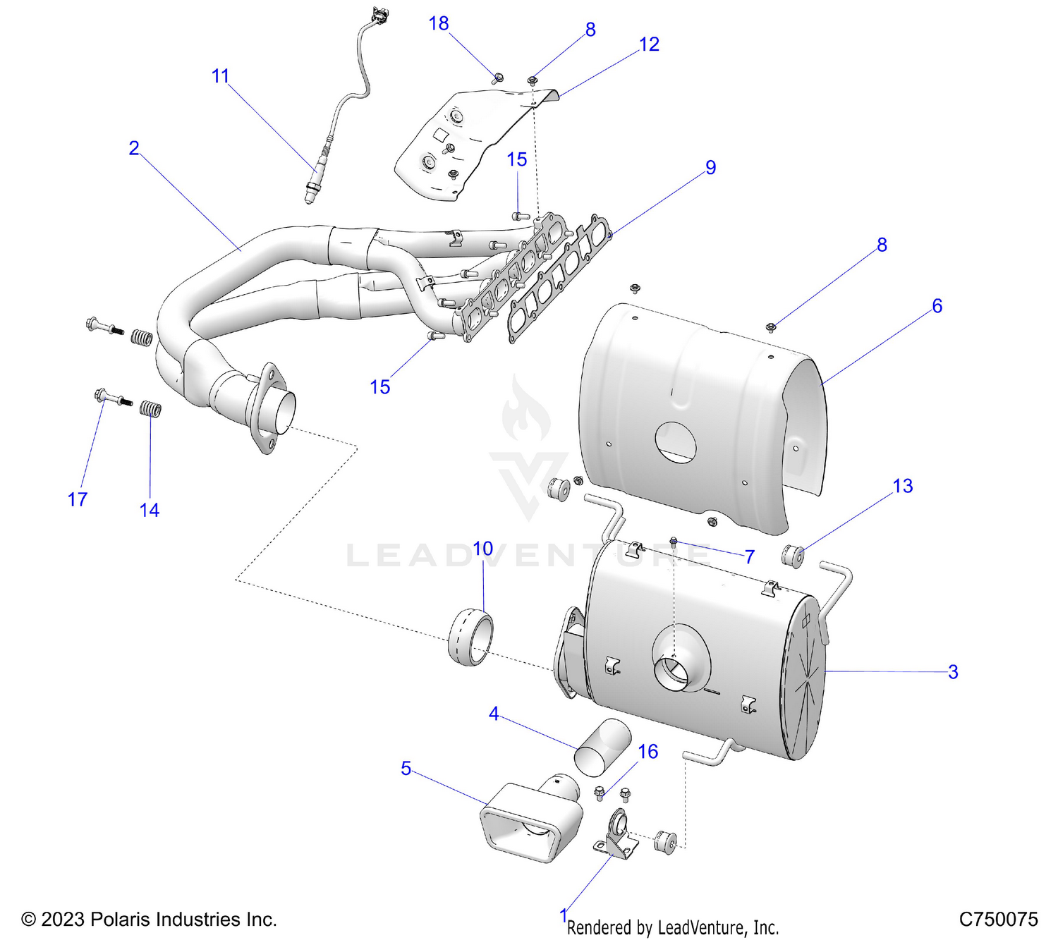 ENGINE, EXHAUST SYSTEM - Z26R4K2KAC/BC/AR/BR/AJ/BJ/AV/BV (C750075)