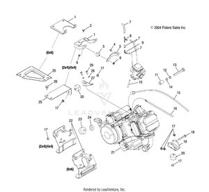 Engine Mounting - R05rb50aa/rd50aa/ab/ac/ad/rf50aa/ab (4995359535b03) Schematic