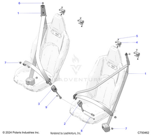 Body, Seat Belt Mounting, Front - Z25x4e92a4/b4 (c750462) Schematic