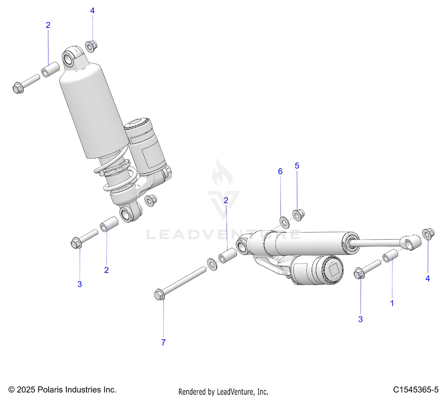 SUSPENSION, REAR SHOCKS MOUNTING - S26AJE9FSL/AJN9FSL/FSM (C1545365-5)