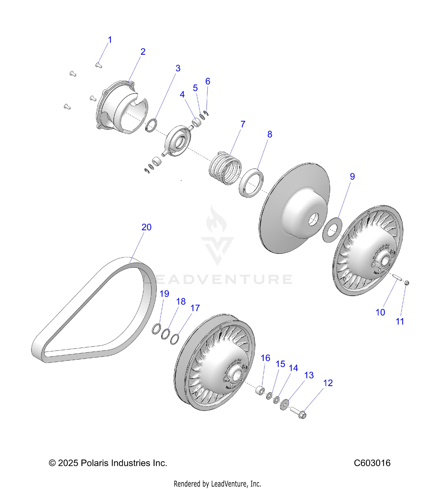 DRIVE TRAIN, CLUTCH, SECONDARY - S26TFN6RSP/RSL (C603016)