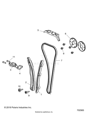 Engine, Cam Chain And Tensioner - Z19vpl92ak/bk/ar/br/am/bm (702565) Schematic