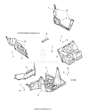 Body, Floor And Rocker Panels - A17dae57am (101009) Schematic