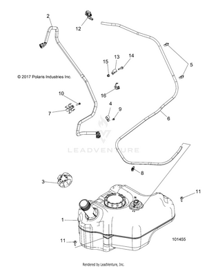 Body, Fuel Tank - A18daa50b7 (101455) Schematic
