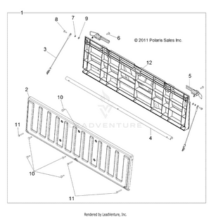 Body, Tailgate Asm. - R12rh45ag/ah/ar (49rgrtailgate12lsv) Schematic