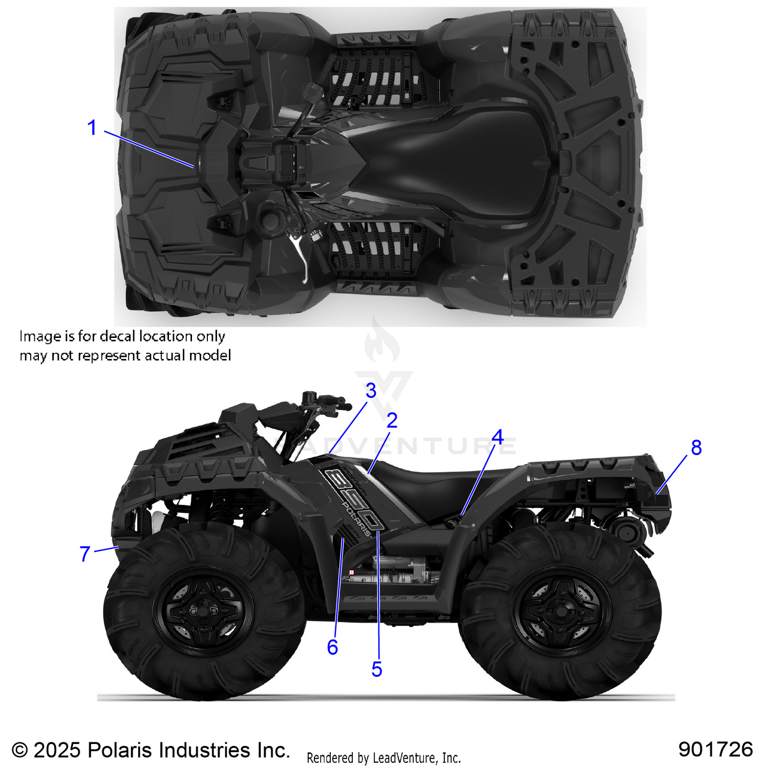 BODY, DECALS GRAPHIC - A26SXN85A7 (901726)