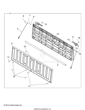 Body, Tailgate Asm. - R15rma57fa (49rgrtailgate15570) Schematic