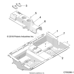 Body, Floor, Rear - Z19vpl92ak/bk/ar/br/am/bm (c700286-1) Schematic