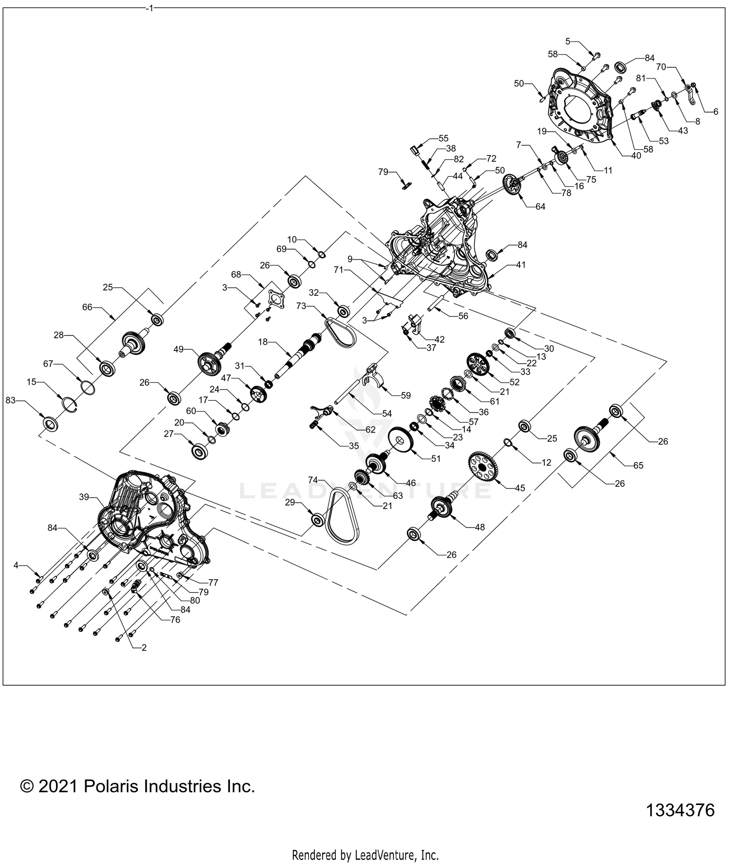 DRIVE TRAIN, MAIN GEARCASE - A26SXZ85A9/AN/AZ (1334376)