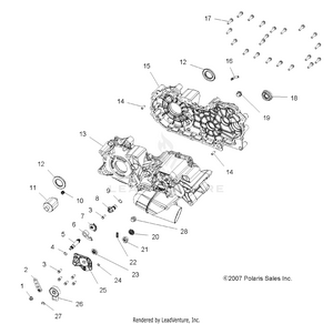 Drive Train, Main Gearcase - A08dn50af/as/aw/az (49atvgearcase08spx25) Schematic